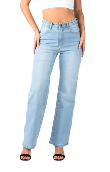 Wakee Dark Blue High Rise Jeggings - Women's Size 6-18, Stretch Denim, Button Zip